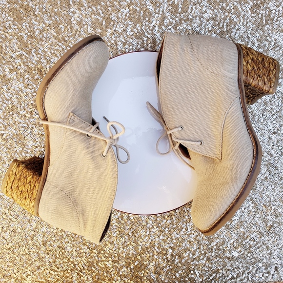 Lucky Brand Shoes - Lucky Brand Natural Hale Jute Block Heel Booties 8